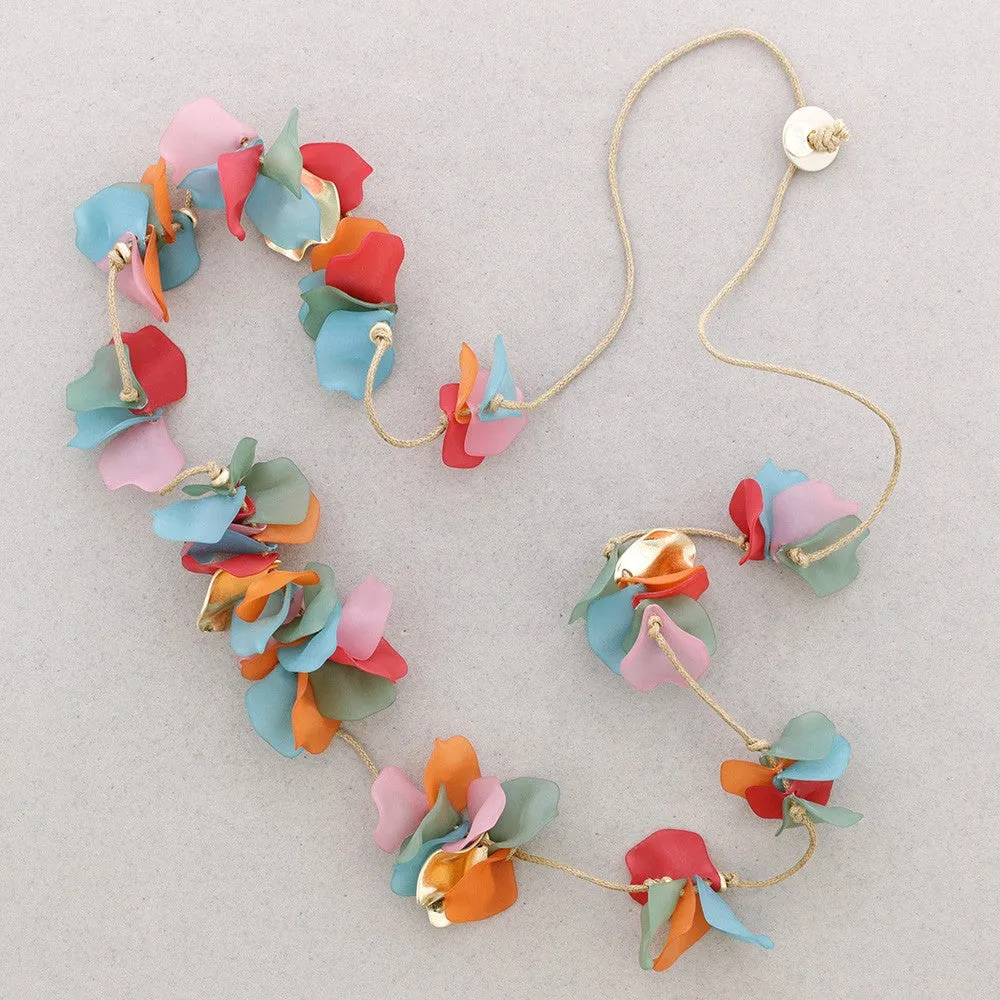 Resin Petal Long Necklace