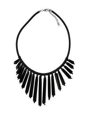 RUNA necklace with long beads - Black