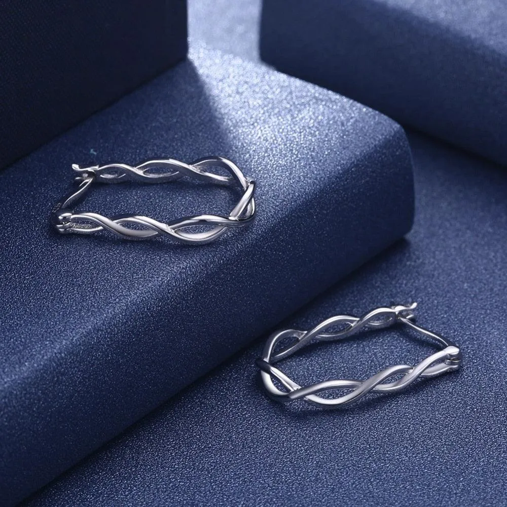 Silver Hoop Design Earrings For Women Jewelry For Women