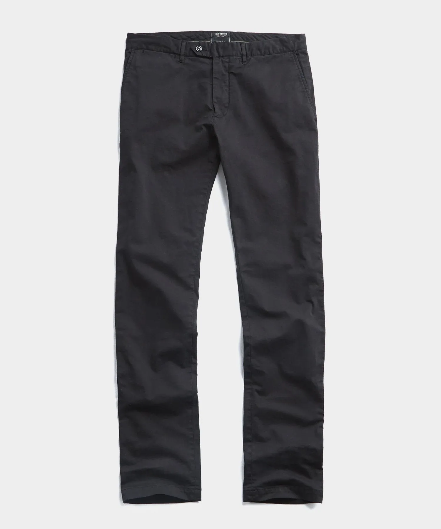 Slim Fit Tab Front Stretch Chino in Black