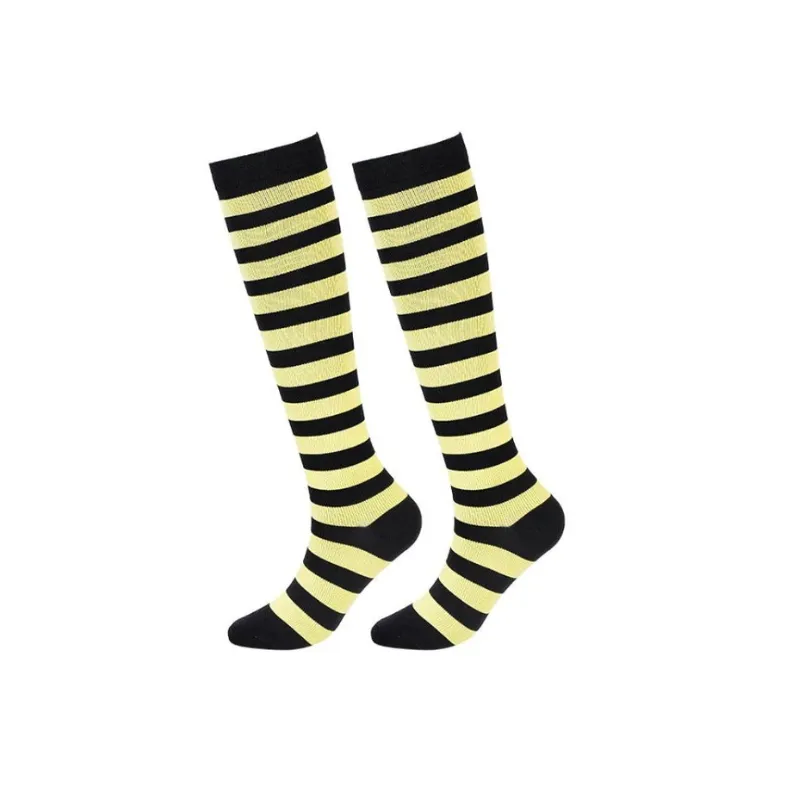 Striped Sports Compression Socks Breathable Compression Socks 7 Pairs