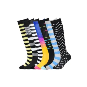 Striped Sports Compression Socks Breathable Compression Socks 7 Pairs