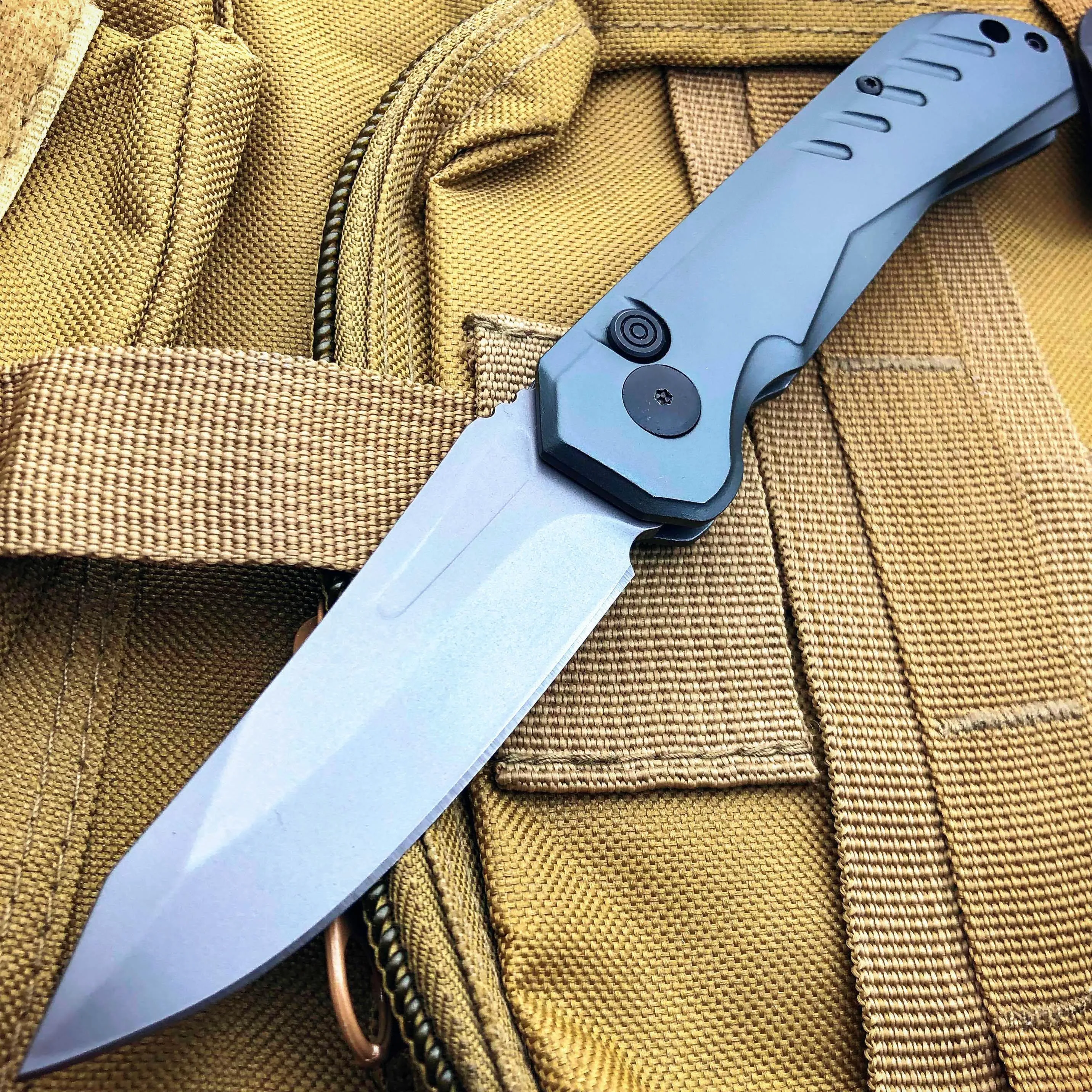 Survival Military Hunting Switch Blade Pocket Knife