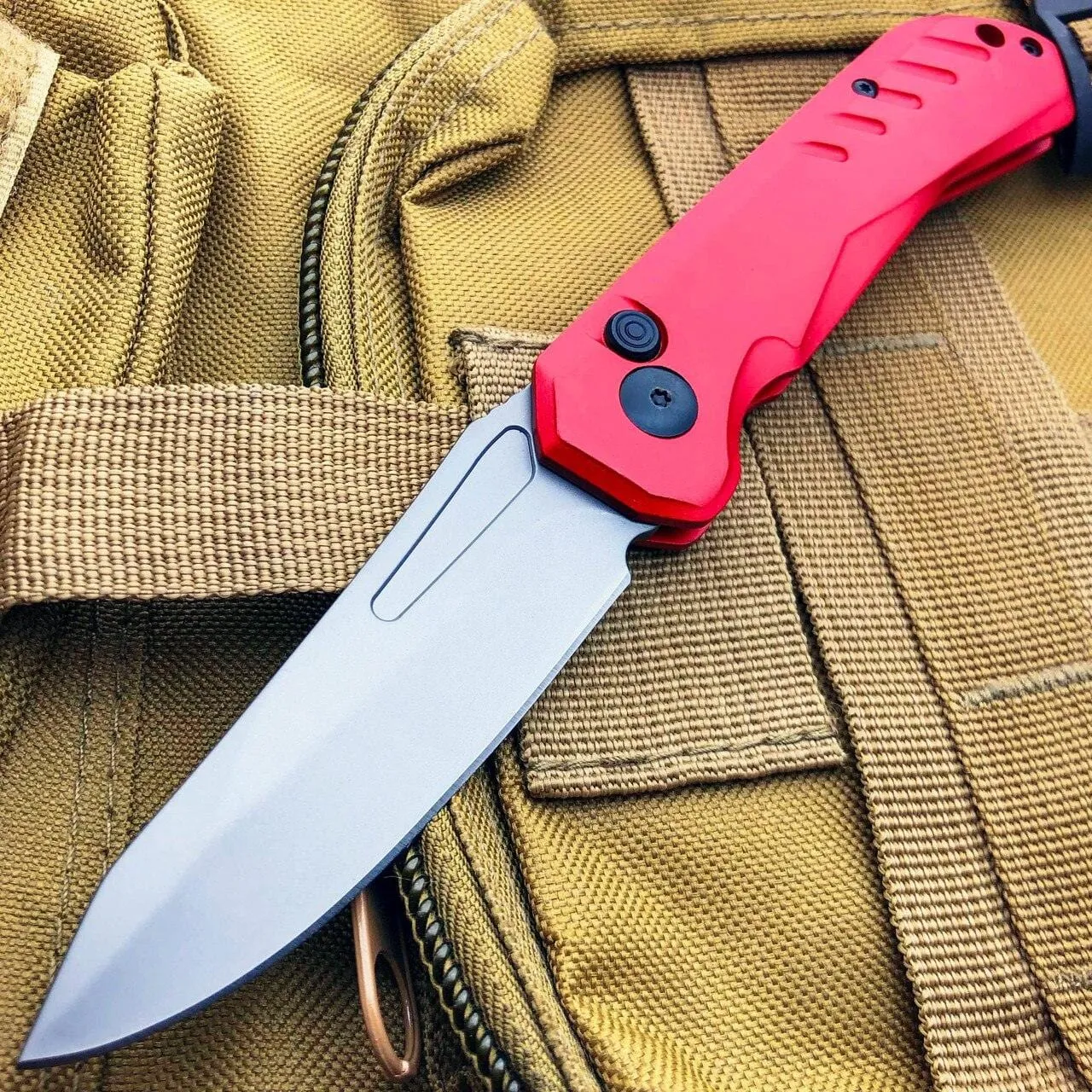 Survival Military Hunting Switch Blade Pocket Knife