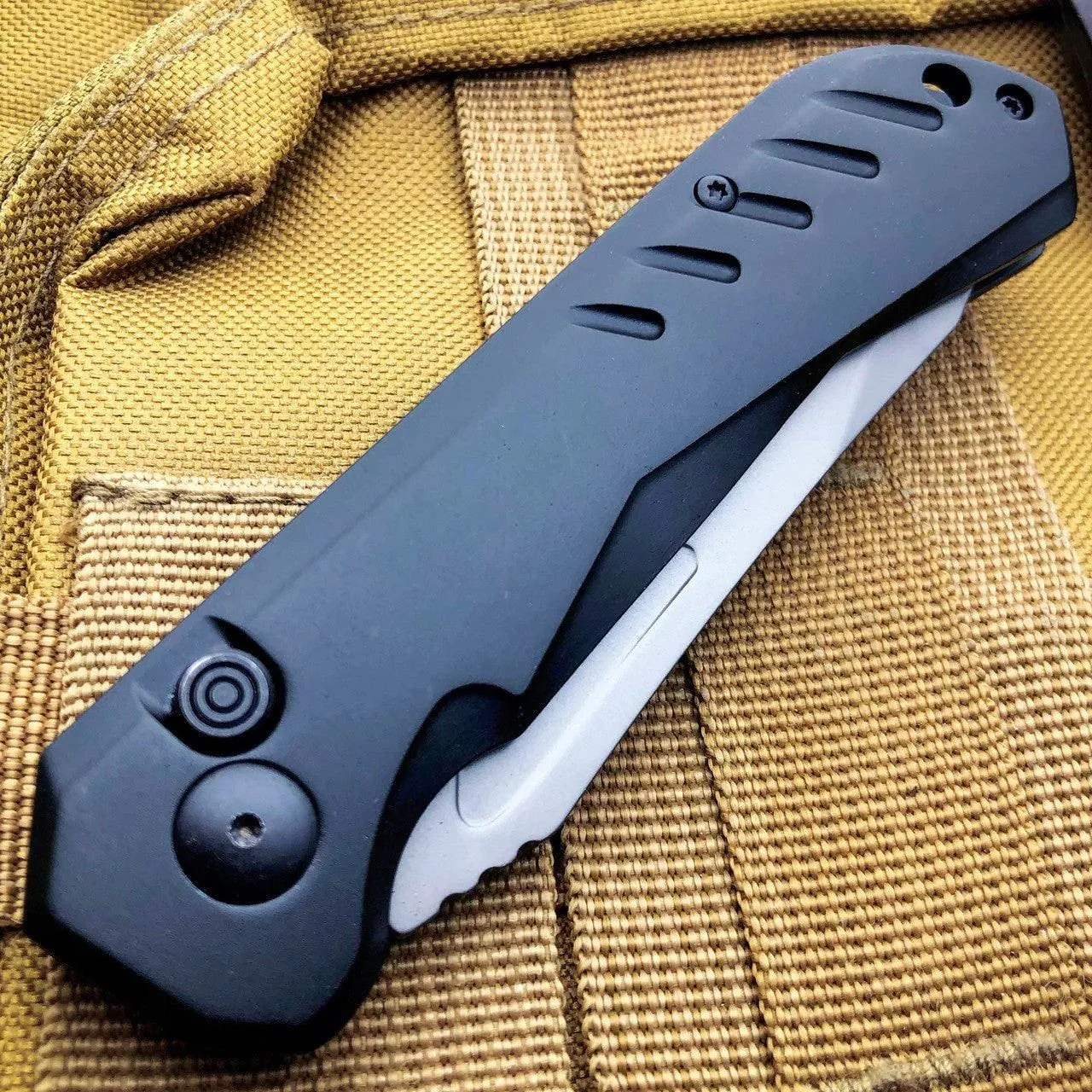 Survival Military Hunting Switch Blade Pocket Knife