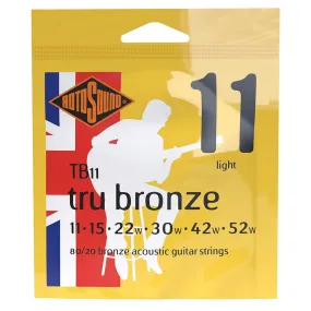 TB11 Rotosound Tru Bronze string set acoustic 80/20 bronze 11-52