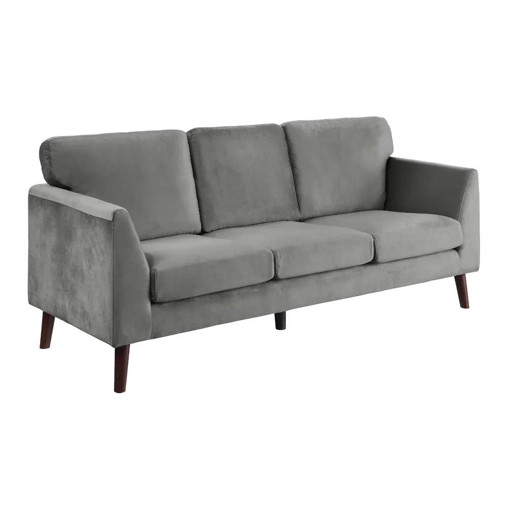 Tolley Collection Grey Velvet Fabric Sofa