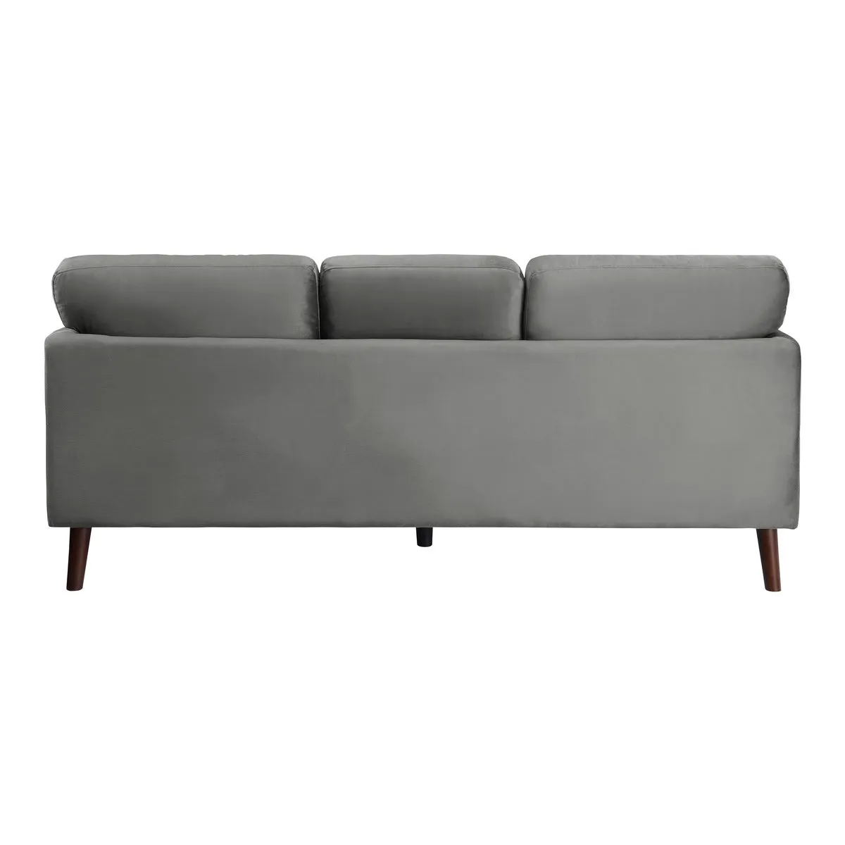 Tolley Collection Grey Velvet Fabric Sofa