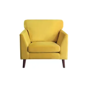 Tolley Collection Yellow velvet Fabric Chair