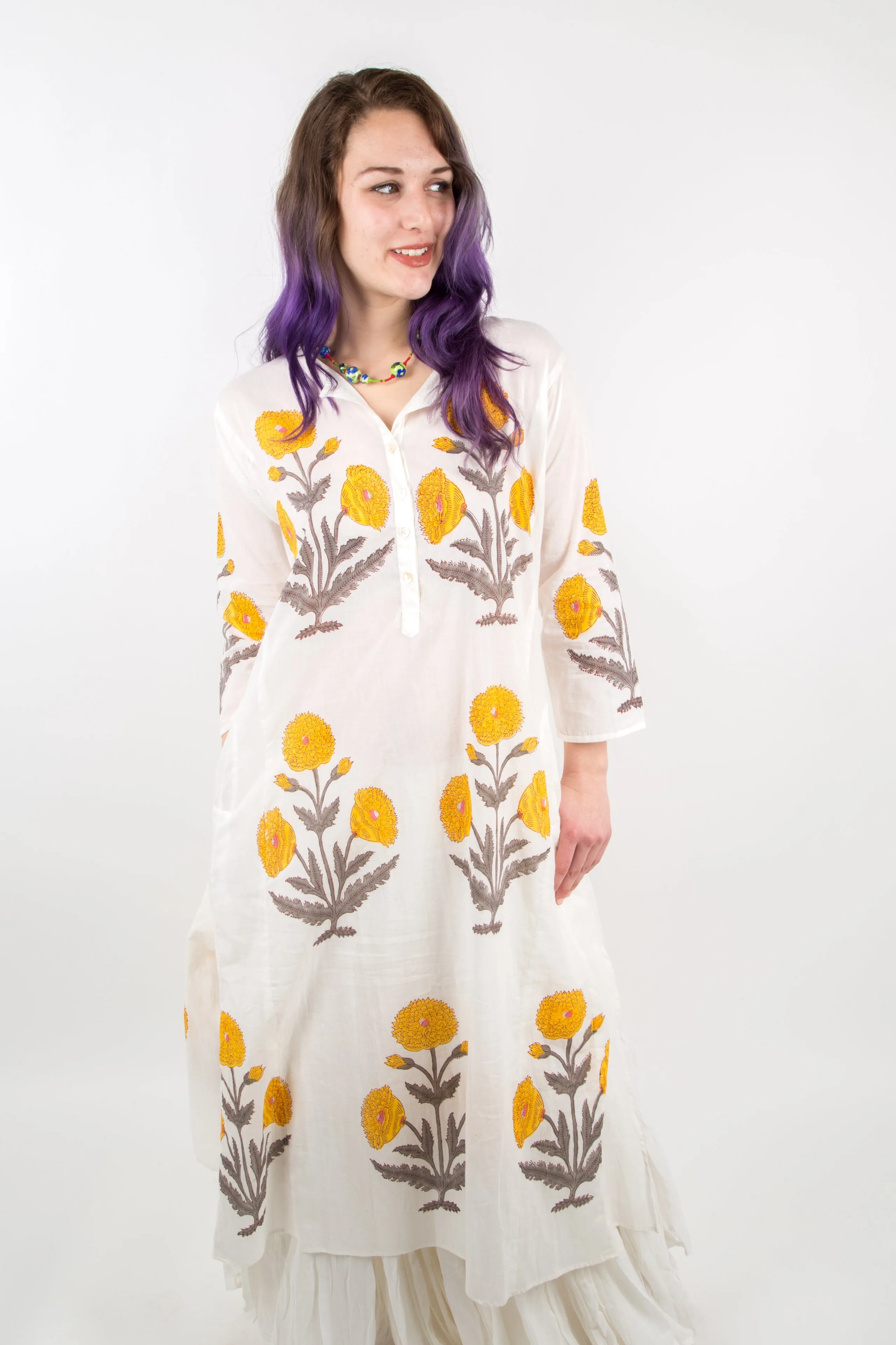 Tunic top/kurti-Poppy