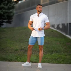 Ultra-Stretch 9” Chino Shorts - Sky Blue