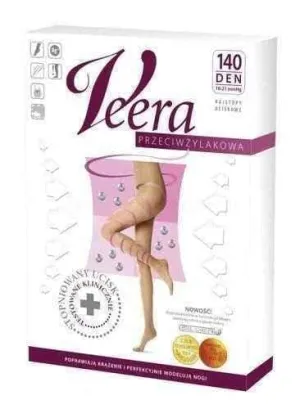 Veera Anti-varicose tights 140 DEN Microfiber black color size 2 x 1 piece