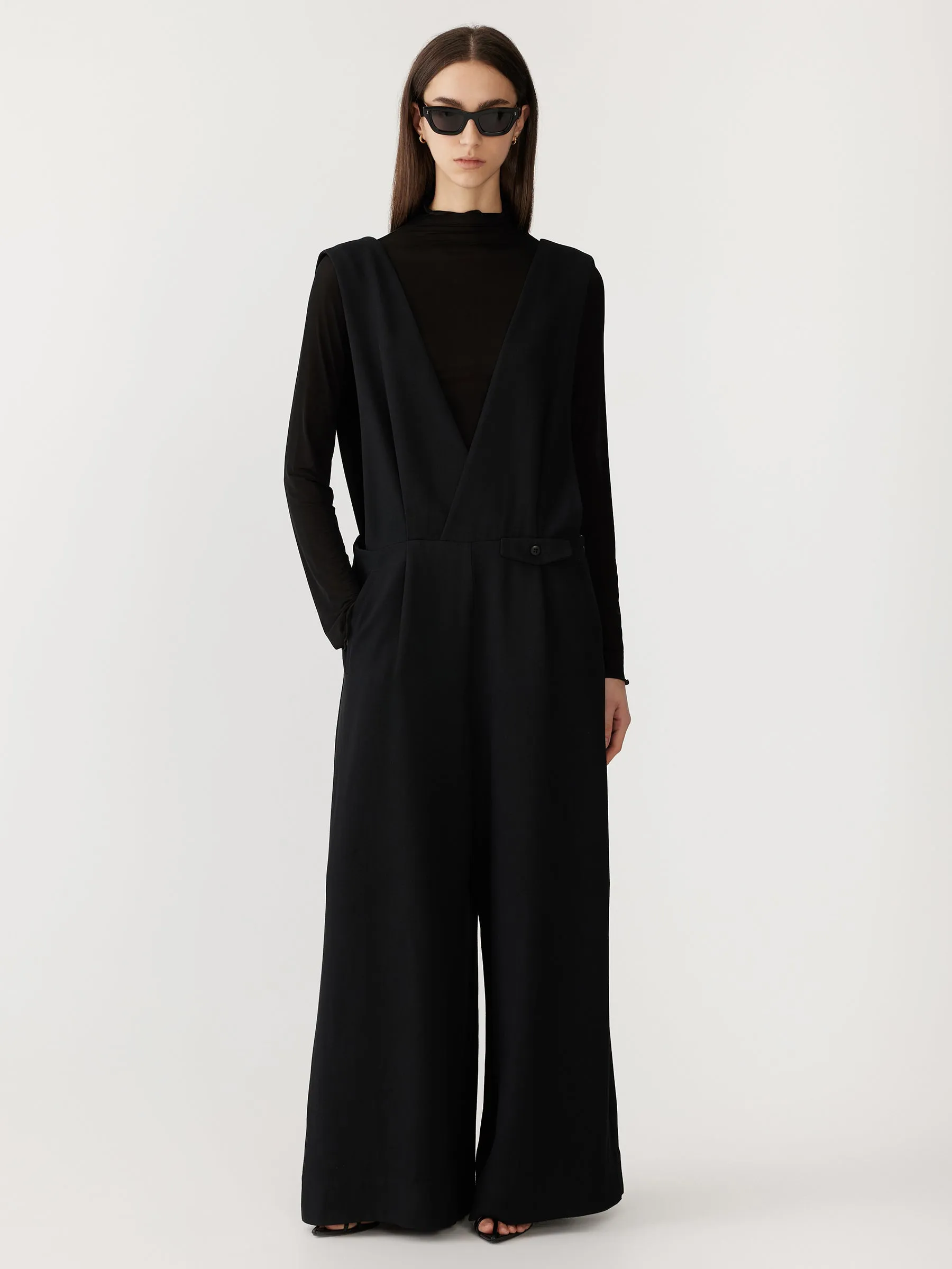 viscose twill jumpsuit