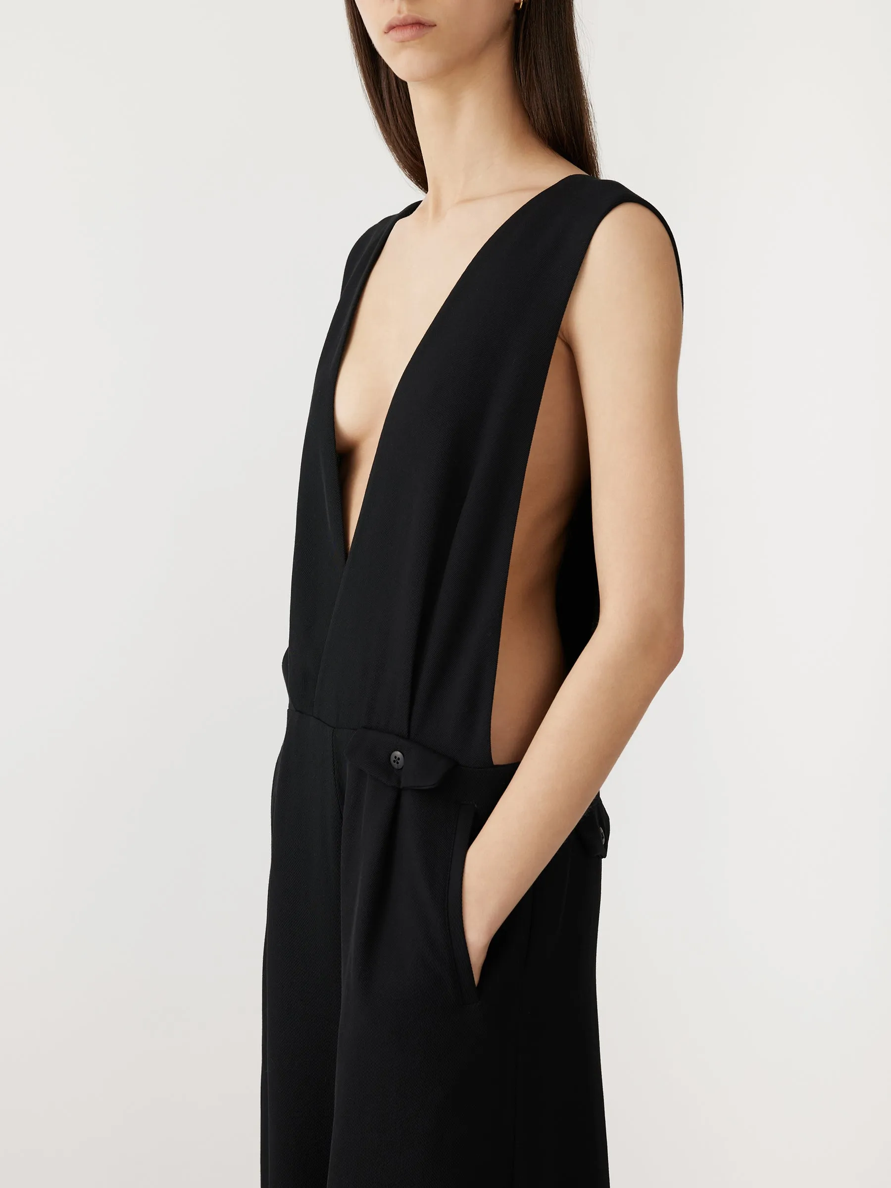 viscose twill jumpsuit