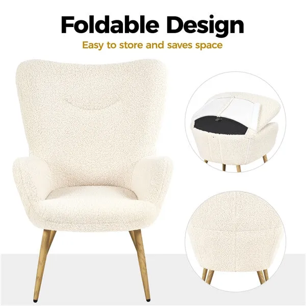 Yaheetech Boucle Accent Chair