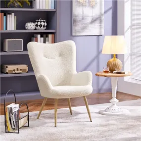 Yaheetech Boucle Accent Chair