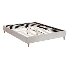 Zora Double Bed Frame Base Beige